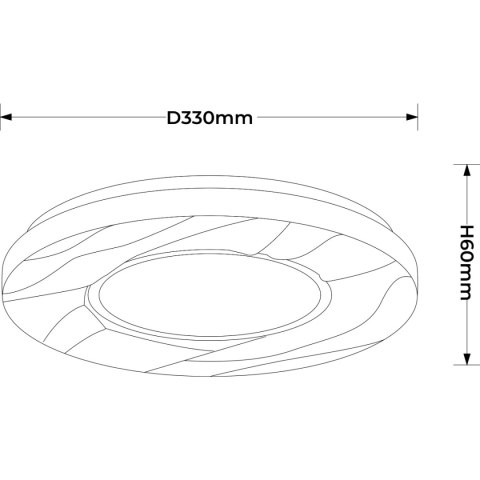 Plafon Tenaro 33 cm biały LED 4000K Light Prestige