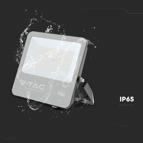 Projektor LED V-TAC CREE CHIP 100W 135lm/W czarna obudowa przewód 1m IP65 6500K 6 lat gwarancji