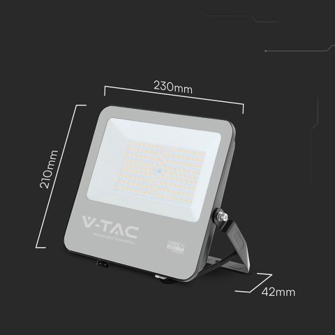 Projektor LED V-TAC CREE CHIP 100W 135lm/W czarna obudowa przewód 1m IP65 VT-44101 3000K 13500lm 6 lat gwarancji