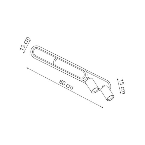 Spot Parma 2 długi biały 2xGU10 LED CCT Light Prestige
