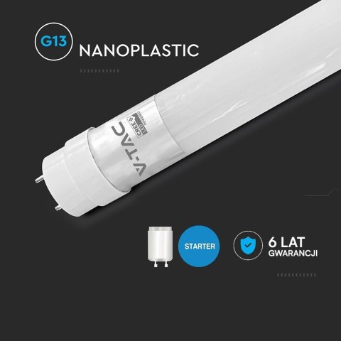 Tuba świetlówka LED T8 V-TAC CREE CHIP 60cm 9W G13 obrotowa nano plastic VT-061 3000K 850lm 6 lat gwarancji