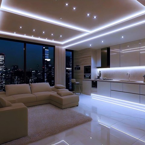 120 10W LED STRIP LIGHT WITH CREE CHIP 6500K IP20 24V 8MM DOUBLE PCB