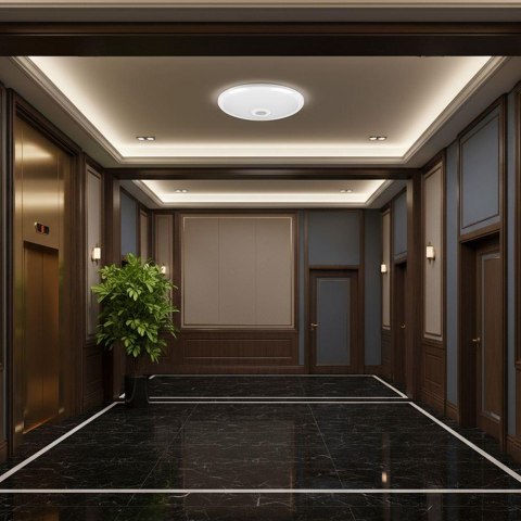 12W LED DOME LIGHT WITH SENSOR WITH CREE CHIP 4000K WHITE BODY