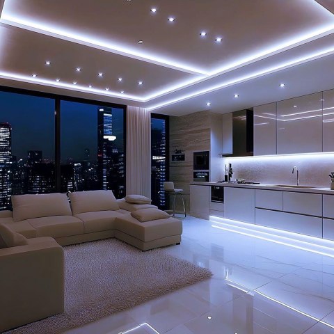 168 12W LED STRIP LIGHT WITH CREE CHIP 6500K IP20 24V 8MM DOUBLE PCB