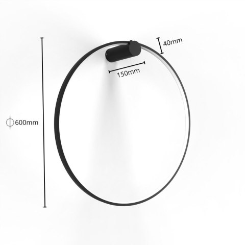 Kinkiet Mirror S czarny IP44 LED CCT Light Prestige