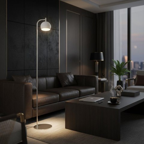 Oprawa lampa podłogowa 10W LED 140cm biała VT-89024 3000K 1200lm