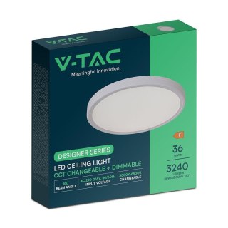 Oprawa sufitowa V-TAC LED 36W CCT 390x35mm pilot VT-7737 3000K-4500K-6500K 3240lm