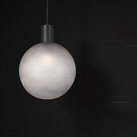 Oprawa zwieszana V-TAC E27 300x400mm kula dymione szkło, czarny VT-89025