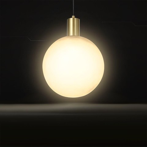 Oprawa zwieszana V-TAC E27 300x400mm kula dymione szkło, stare złoto VT-89025