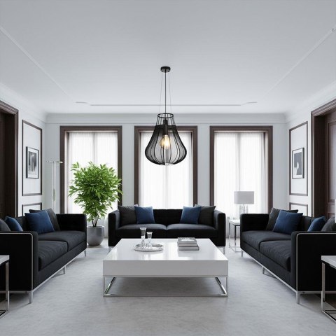 Oprawa zwieszana V-TAC E27 420x500mm czarny matowy VT-89010 3 lata gwarancji