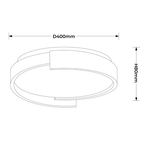 Plafon Halo 38 cm biały LED CCT Light Prestige