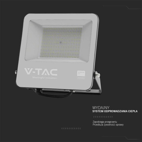 Projektor LED V-TAC CREE CHIP 100W 135lm/W czarna obudowa przewód 1m IP65 6500K 6 lat gwarancji