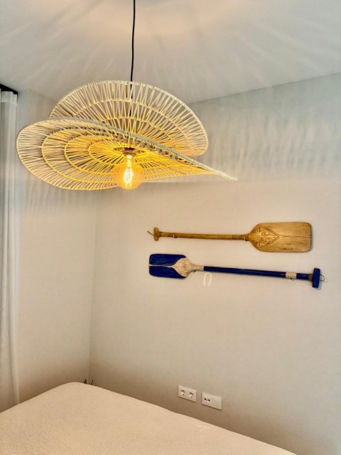 Rattanowa lampa wisząca Raya naturalna 1xE27 Light Prestige