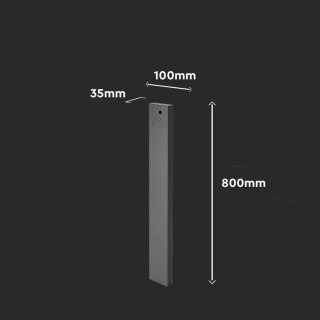 Słupek 80cm do ściennych kinkietów solarnych VT-409CCT SKU 23770, 23824, 24063, 24089 czarny VT-11080 3 lata gwarancji