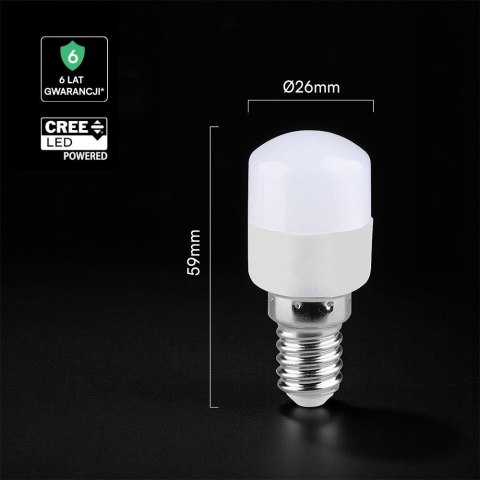 2W ST26 PLASTIC BULB WITH CREE CHIP 6500K 6YRS WARRANTY