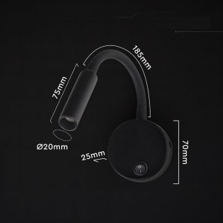 3W LED BEDSIDE LIGHT WITH CREE CHIP CCT: 3000K 6YRS WARRANTY VT-88063 3000K 120lm 3 lata gwarancji