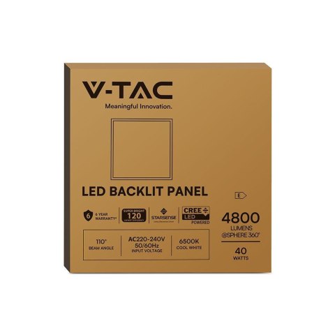 40W LED BACKLIT PANEL 600X600 WITH CREE CHIP COLORCODE: 6500K 120LM/W 6YRS WARRANTY