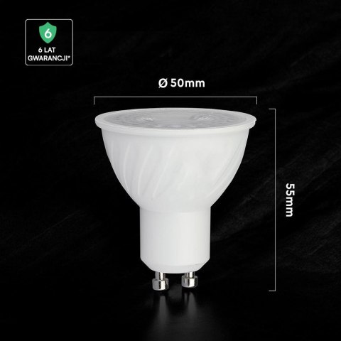 6W GU10 RIPPLE PLASTIC SPOTLIGHT WITH CREE CHIP 6500K 38'D 6YRS WARRANTY