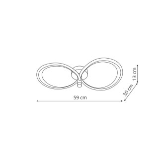 Azina 2 Plafon złota LED Light Prestige