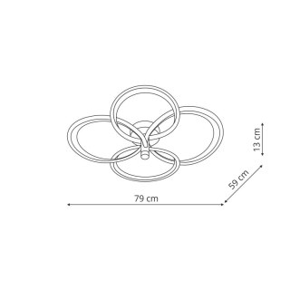 Azina 4 Plafon złota LED Light Prestige