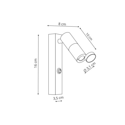 Kinkiet Miri czarny LED Light Prestige