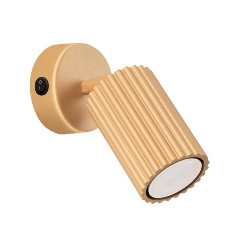 LAMPA ŚCIENNA Kinkiet KARBON taupe z włącznikiem