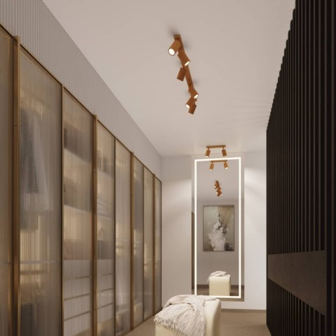 LAMPA ŚCIENNA Kinkiet KARBON taupe z włącznikiem