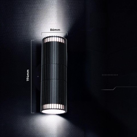 Oprawa kinkiet ścienny V-TAC GU10 czarny góra dół VT-10175 3 lata gwarancji