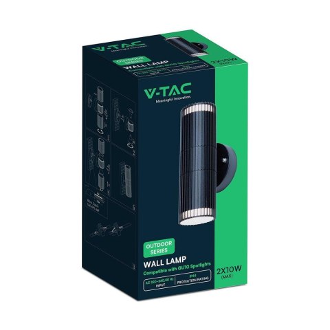 Oprawa kinkiet ścienny V-TAC GU10 czarny góra dół VT-10175 3 lata gwarancji