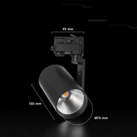 Oprawa szynosystem 3F V-TAC 20W LED CREE CHIP 20st czarna VT-11122 3000K 1620lm 6 lat gwarancji