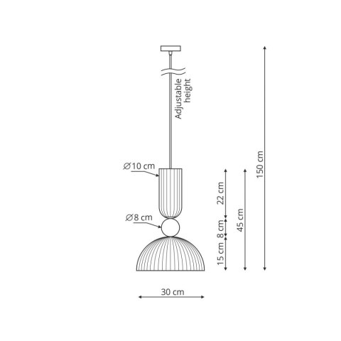Piega 1 wisząca duża biała Light Prestige