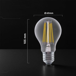 Żarówka LED V-TAC 12W filament E27 A60 (opak. 3szt) VT-2133 6500K 1521lm