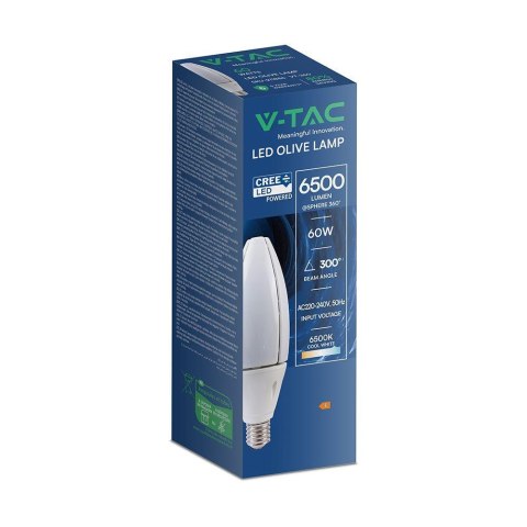 Żarówka LED V-TAC CREE CHIP 60W E40 VT-260 6500K 6500lm 6 lat gwarancji