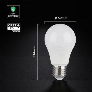 Żarówka LED V-TAC CREE CHIP 8,5W E27 A60 VT-2099 4000K 806lm 6 lat gwarancji