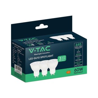 Żarówka LED V-TAC GU10 6W 110st (opak. 3szt) VT-247 3000K 445lm