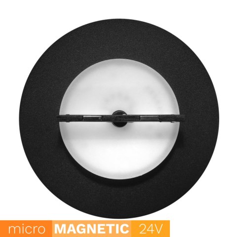 Kinkiet okrągły do szyn magnetycznych UN5-YSBD Micro Magnetic 9W 4000K czarny