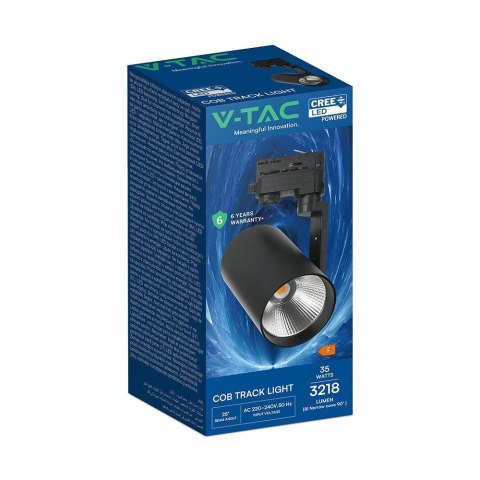 Oprawa szynosystem 3F V-TAC 35W LED CREE CHIP 20st czarna VT-11135 3000K 3218lm 6 lat gwarancji