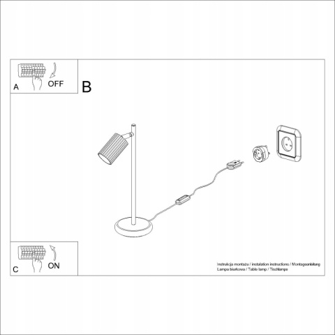 LAMPA STOŁOWA LAMPA GABINETOWA Lampa biurkowa KARBON KASZMIROWY TAUPE
