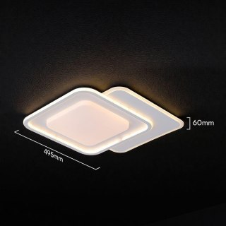 Oprawa sufitowa V-TAC 60W LED 495x495mm ściemnialna biała pilot CCT VT-84030 3000K-4000K-6500K 5400lm