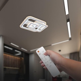 Oprawa sufitowa V-TAC 80W LED 50x45cm ściemnialna biała pilot CCT VT-84040 3000K-4000K-6500K 6400lm