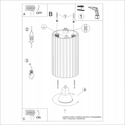 PLAFON LAMPA SUFITOWA REFLEKTOR TUBA SPOT KARBON 10 TAUPE