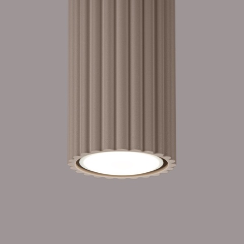 PLAFON LAMPA SUFITOWA REFLEKTOR TUBA SPOT KARBON 40 SOLLUX TAUPE KASZMIROWY