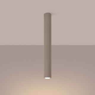 PLAFON LAMPA SUFITOWA REFLEKTOR TUBA SPOT KARBON 60 SOLLUX TAUPE KASZMIROWY