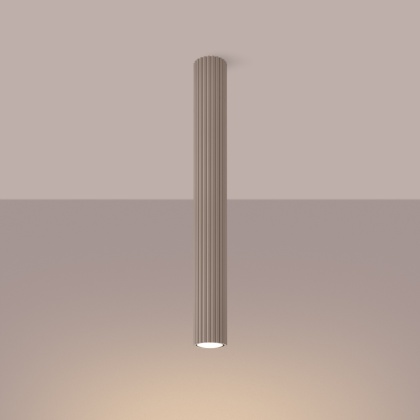 PLAFON LAMPA SUFITOWA REFLEKTOR TUBA SPOT KARBON 60 SOLLUX TAUPE KASZMIROWY