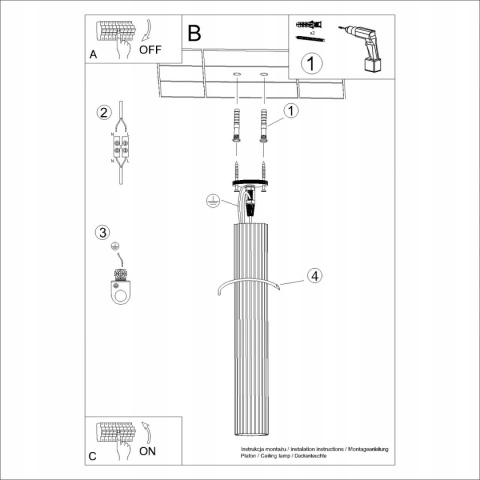 PLAFON LAMPA SUFITOWA REFLEKTOR TUBA SPOT KARBON 60 SOLLUX TAUPE KASZMIROWY