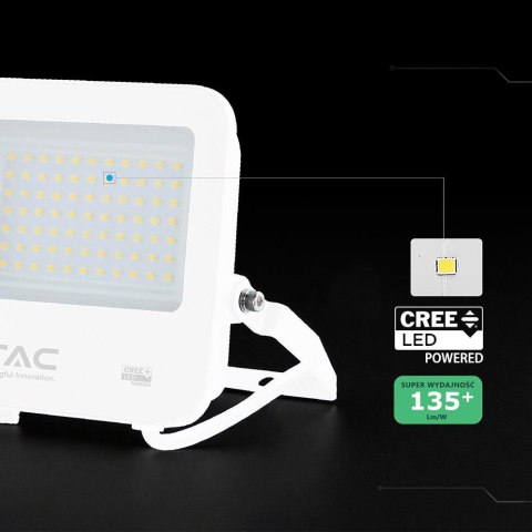 50W FLOODLIGHTLED BY CREE4000K WHITE BODY WHITE GLASS (135LM/W) 6YRS WARRANTY IP65