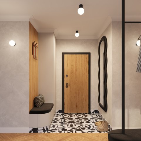 Kinkiet HALO czarny IP44