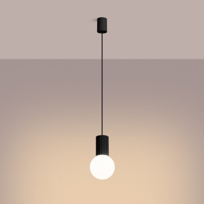 Sollux Lighting Lampa wisząca HALO 1 czarna