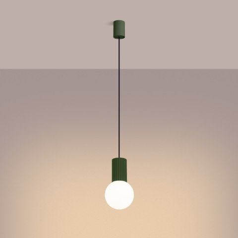 Lampa wisząca HALO 1 zielona oliwka