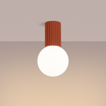Sollux Lighting Plafon HALO ochra czerwona IP44